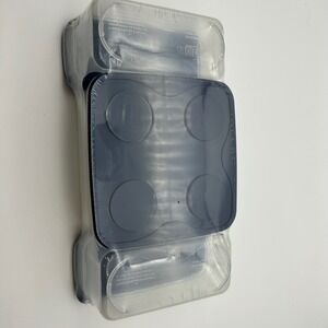 Dabney Lee Food Storage Container Set Navy Blue BPA Free Microwave Safe ISN392TS